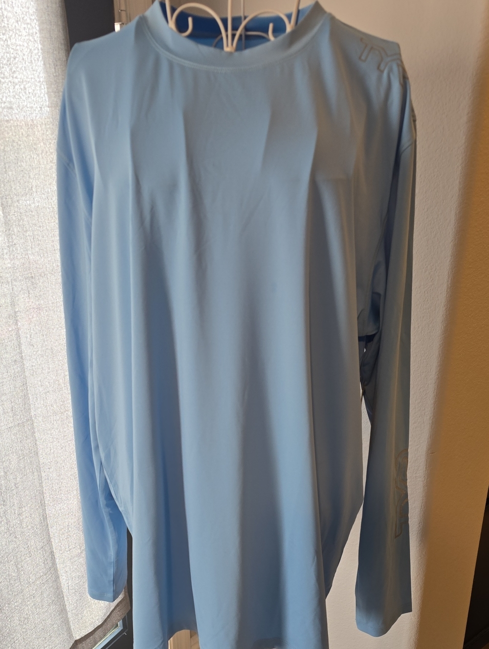 TYR Light Blue Long-Sleeve Athletic Tee